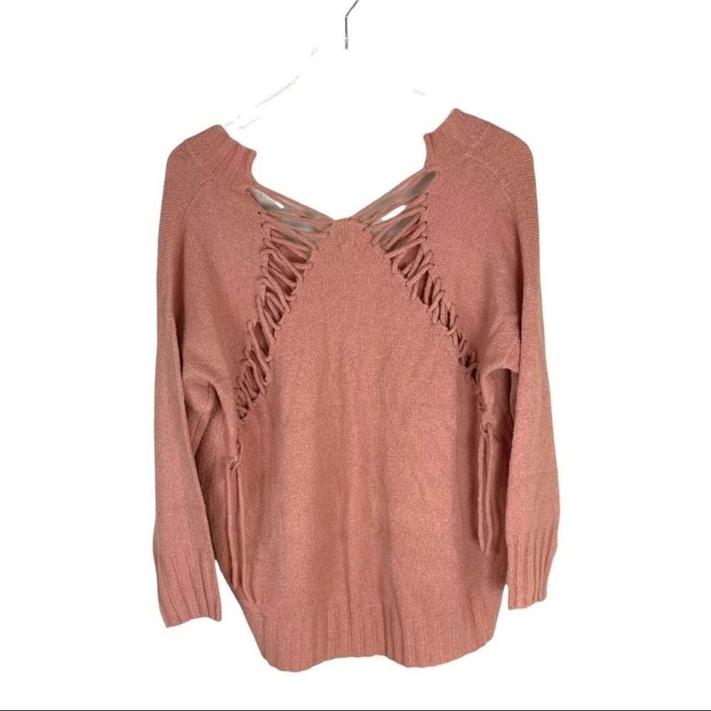 Uniq Back Lacing Slouchy Sweater - Picture 4 of 7
